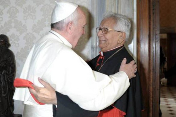 O Cardeal Julio Terrazas com o Papa Francisco